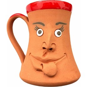 Bayankuş Kabartma Emojili El Yapımı Seramik Kupa