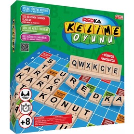 Redka Kelime Oyunu Zeka Geliştirici Mantık Oyunu 100 Adet Ahşap Harf ile