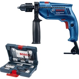 Bosch GSB 550 Profesyonel Darbeli Matkap + X-Line 41 Parça Delme Vidalama Seti – Dayanıklı Çok