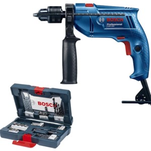 Bosch GSB 550 Profesyonel Darbeli Matkap + X-Line 41 Parça Delme Vidalama Seti – Dayanıklı Çok