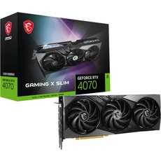MSI VGA GeForce RTX 4070 Gaming X Slım 12G RTX 4070 12GB GDDR6X 192B DX12 PCIe 4.0 X16