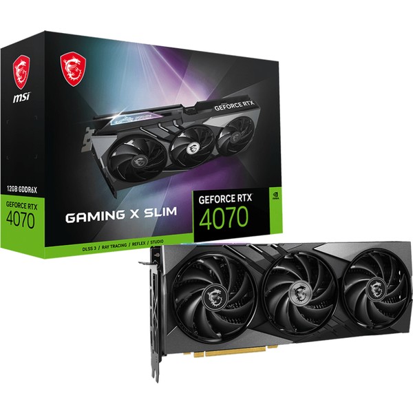 MSI VGA GeForce RTX 4070 Gaming X Slım 12G RTX 4070 12GB GDDR6X 192B DX12 PCIe 4.0 X16