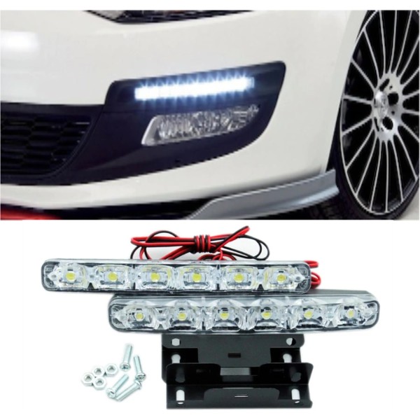 ŞüsCarOto Aksesuar 6 Ledli Gündüz Farı Gündüz Ledi Drl LED Lamba 18W Su Geçirmez