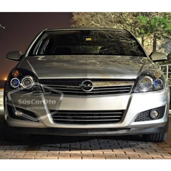 ŞüsCarOto Aksesuar Opel Astra H 2004-2014 Uyumlu Üniversal Astra H Lip Esnek Ön Lip 2 Parça Tampon Altı Dil Karlık Ön Ek