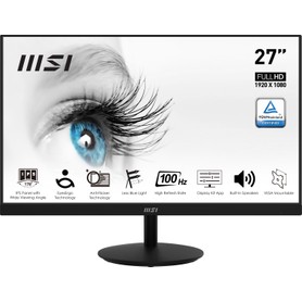 Msi 27" Pro Mp271A 1920X1080 (Fhd) Flat Ips 100Hz 1Ms Freesync