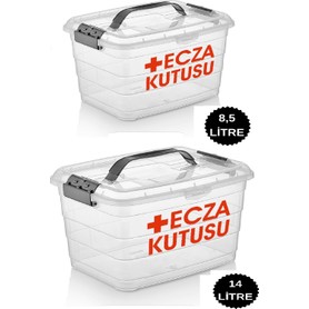 Deembro 2 Adet 14 Lt+8 5 Lt Ecza Kutusu Ecza Dolabı Çantası Ilaç Kutusu Ilaç Saklama Kabı Kutusu Ilaç Dolabı Yeni Ürün