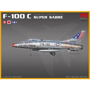 Pm Model North American F-100 C Super Sabre Pm Model Avcı-Bombardıman Uçağı Demonte Plastik