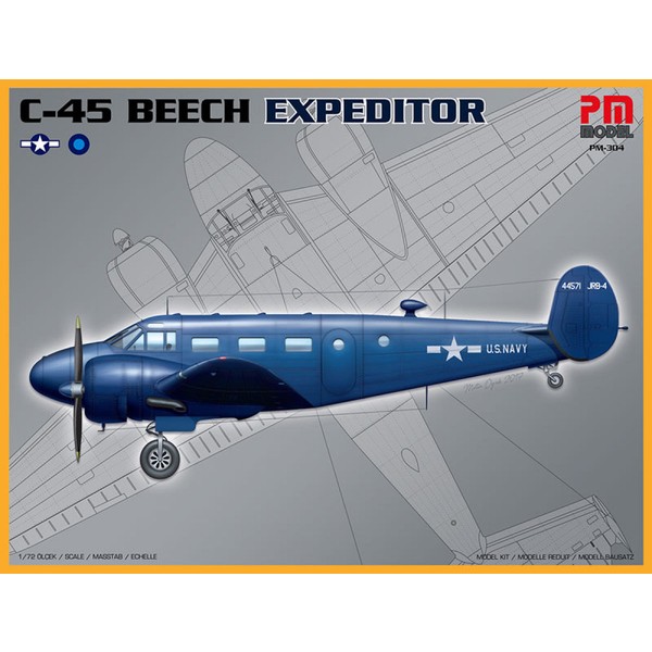 Pm Model Crewturk Beechcraft C-45 Expeditor Plastik