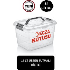 Deembro Kızılay Logolu Ecza Kutusu 14 Lt Ecza Dolabı Çantası Ilaç Kutusu Ilaç Saklama Kabı Kutusu Dolabı