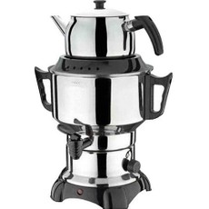 ALDENTE 4 5 lt Gri Elektrikli Semaver Paslanmaz Çelik Gövde ile Hızlı Demleme Özelliği