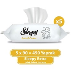 Sleepy Ekstra Islak Havlu Mendil 5x90 450 Yaprak