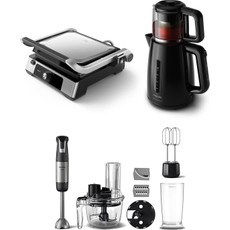 Philips 3 Lü Çeyiz Seti (Hd6301/90 Tost Makinesi + Hd7301/00 Çay Makinesi + Hr2695/01 Blender
