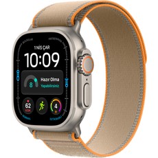 Apple Watch Ultra 4 Gps + Cellular 49 mm Natürel Titanyum Kasa ve Kum Beji Trail Loop - M/l
