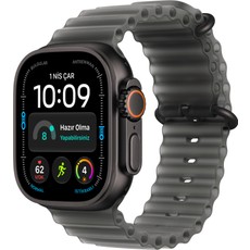 Apple Watch Ultra 4 Gps + Cellular 49 mm Siyah Titanyum Kasa ve Buzlu Siyah Ocean Kordon