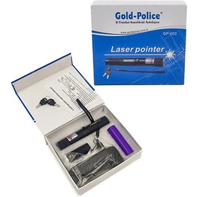 İRHANLAR Yeşil Lazer Şarjlı Uzun Menzilli Gold Police GP-003 Pointer Anahtarlı Şık Kutusunda Döner Başlıklı