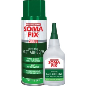 Somafix Büyük Boy MDF Hızlı Yapıştırıcı - Güçlü ve Dayanıklı Formül MDF ile Uyumlu 400 ml + 100