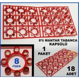 İRHANLAR Feza1 Oyuncak Tabanca Mantarı Kapsül 18 Adet 1 Paket8 Li Halka Ürün Pat Pat Tabanca