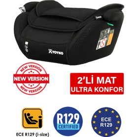 Yoyko 15-36 kg Oto Koltuğu Yükseltici I-Size Premium Booster Siyah Isofıx Yoktur