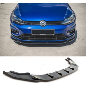 MKG Otomotiv Vw Golf 7.5 R Tampon Ön Lip Plastik Parlak Siyah Karlık-Ön-Ek-Bodykit 2017 2018 2019 2020 2021