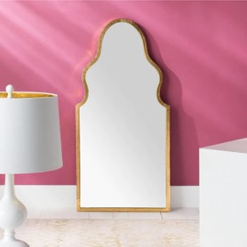 Tr Altın Varaklı Asimetrik Ayna/varaklı Ayna/altın Varaklı Çerçeveli Ayna/salon Aynası/varak Gold 50 x 90