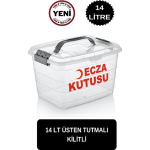 Deembro Kızılay Logolu Ecza Kutusu 14 Lt Ecza Dolabı Çantası Ilaç Kutusu Ilaç Saklama Kabı Kutusu Dolabı