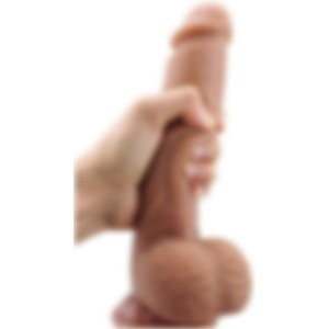 20 cm Gerçekçi Yapay Penis Vantuzlu Dildo Cilt Dostu Malzeme ile Kolay Temizlenebilir