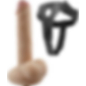 Süper Gerçekçi Doku 16 cm Belden Bağlamalı Kemerli Vajina Dildo Vantuzlu Realistik Takma