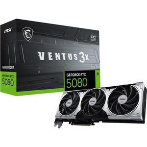 MSI VGA GeForce RTX 5080 16G Ventus 3x OC Plus 16GB GDDR7 256 B DX12 PCIe 5.0 X16