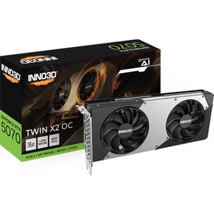 Inno3d GeForce RTX 5070 Twin X2 OC 12GB 192 Bit GDDR7 Ekran Kartı N50702-12D7X-195064N