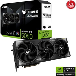 Asus TUF-RTX5080-O16G Gaming 16GB 256 Bit GDDR7 2x HDMI 3x DP Gaming Ekran Kartı