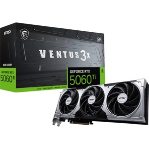 MSI VGA GeForce RTX 5060 Ti 8G Ventus 3x OC RTX 5060 Ti 8GB GDDR7 128B DX12 PCIe 5.0 X16