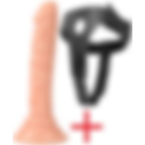 Kemerli Gerçekçi Dokuda Belden Bağlamalı 14 cm Anall ve Vajina Penis Vantuzlu Takma Realistik Dildo