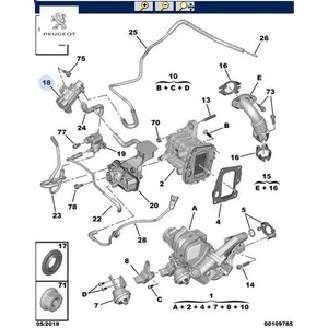 Peugeot Egr Elektrovana 3008 I-II-308 II-5008 I-II-508 I-Ii-Boxer Iii-Expert Iv-C4 Ii-C4 Picasso 2.0 DW10