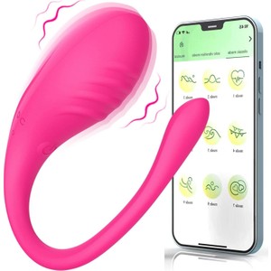 Uzaktan App Telefon Kontrollü Giyilebilir Vibratör 9 Farklı Titreşim Modları USB Şarjlı Silikon