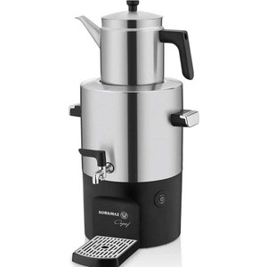 Korkmaz Çayşef InoxSatin Paslanmaz Çelik Semaver 2 L Demlik Kapasitesi Dark Inox Renk