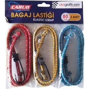 Carub Bagaj Lastiği 3'lü Paket 6 Kancalı 90 cm