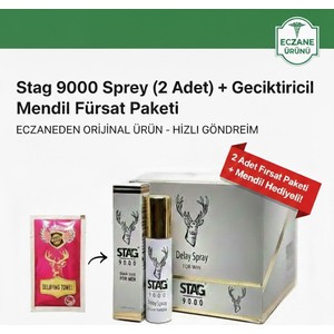 Stagg 9000 Geciktirici Sprey + Hijyenik Geciktirici Mendil Hediye - Eczane Çıkışlı Fırsat Paketi