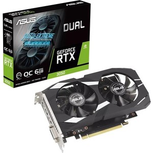 Asus Dual-RTX3050-O6G NVIDIA GeForce RTX 3050-6G 6GB GDDR6 96bit-1537MHz OC-DVI HDMI-DP-Ekran Kartı