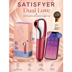 Satisfyer Dual Love Pink Telefon Kontrollü Klitoris Emiş ve Titreşim Vibratörü