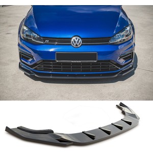 MKG Otomotiv Vw Golf 7.5 R Tampon Ön Lip Plastik Parlak Siyah Karlık-Ön-Ek-Bodykit 2017 2018 2019 2020 2021