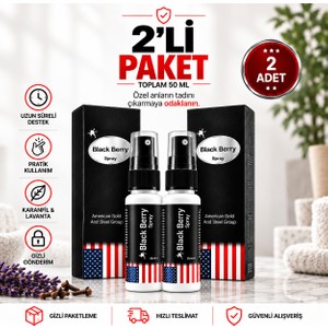 BlackBerry Erkekler Için Geciktirici Sprey Ekonomik Paket Uzun Süre Performans Etkili Karanfil Yağlı 25+25 ml