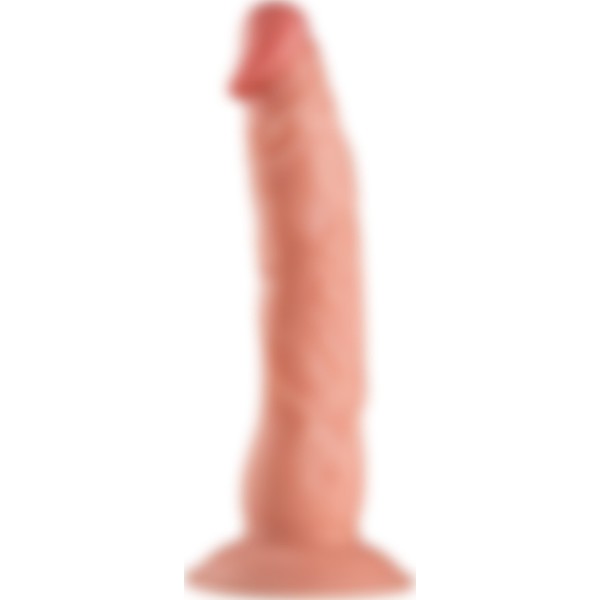 23 cm Güçlü Vantuzlu Yumuşak Et Dokusunda Realistik Yapay Dildo Cilt Dostu Malzeme