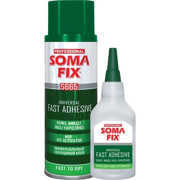 Somafix Büyük Boy MDF Hızlı Yapıştırıcı - Güçlü ve Dayanıklı Formül MDF ile Uyumlu 400 ml + 100