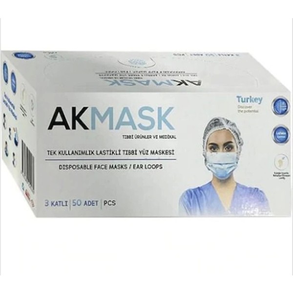 Teknopoint Telli Yüz Maskesi 3 Katlı