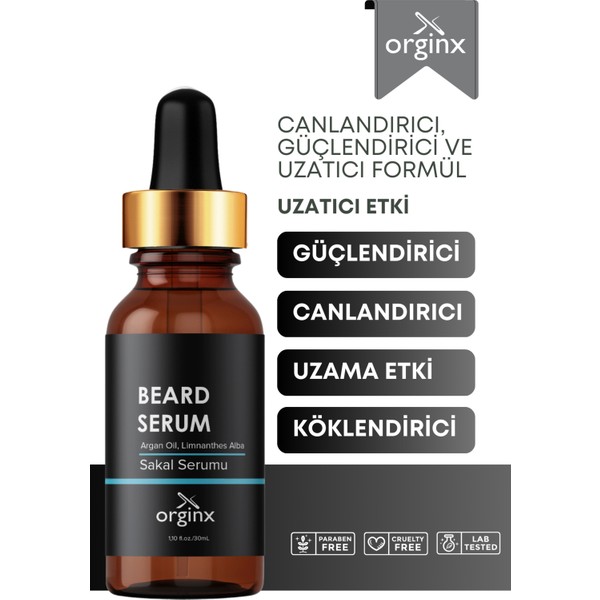 Orginx Dolgunlaştırıcı Canlandırıcı Saç Sakal Serumu - . Oluşumunu Destekler 30 ml