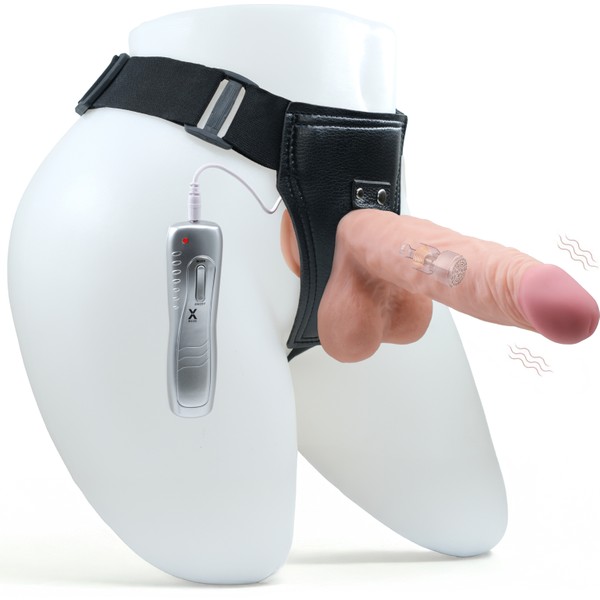 LOVEX Belden Bağlamalı Penisler 21 cm Gerçekçi Yapay Penis Titreşim Özellikli Kemerli Takma Vibratörler Yetişkin Kadın Erkek için Fantezi Seks Oyuncağı Belden Bağlama Dildo Premium Yapay Erkek Penisi