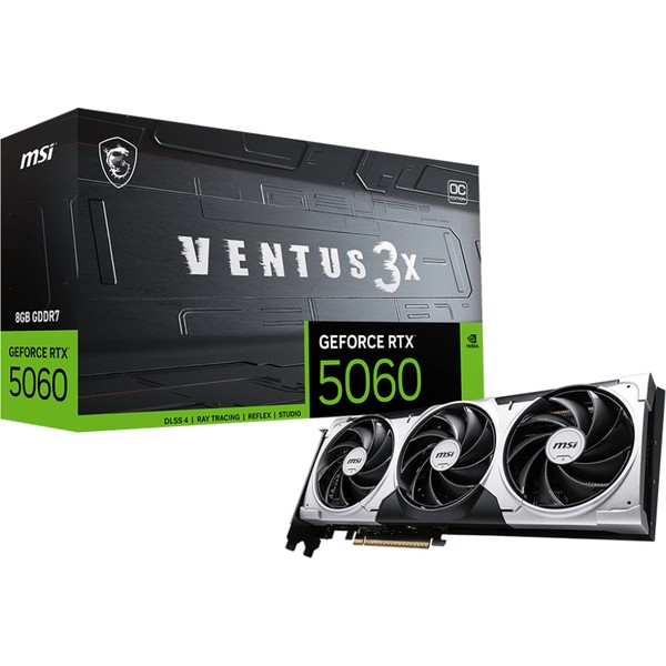 MSI GeForce RTX 5060 8 GB Ekran Kartı 2550 MHz Çift Fanlı Soğutma ile 3 Çıkışlı