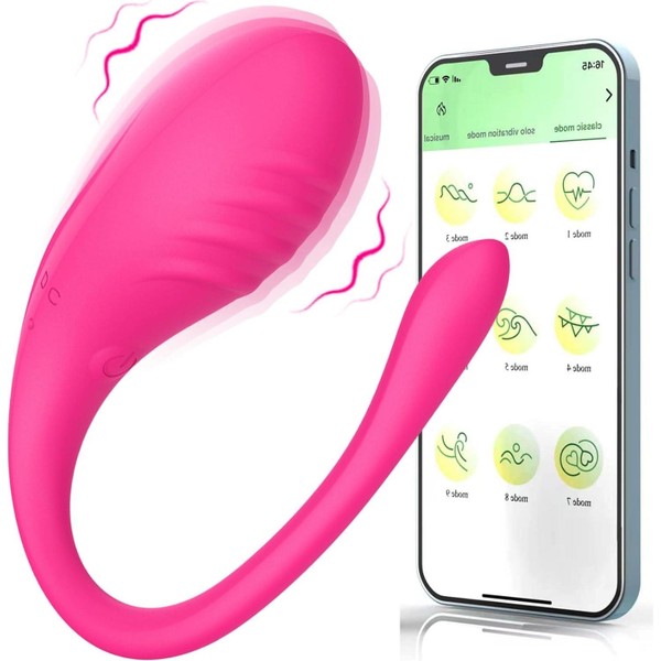 Uzaktan App Telefon Kontrollü Giyilebilir Vibratör 9 Farklı Titreşim Modları USB Şarjlı Silikon