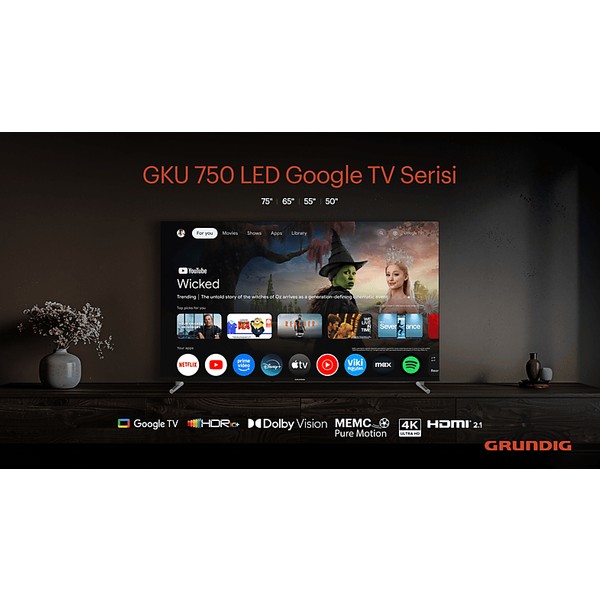 Grundig 75 Gku 750A 4K Ultra Hd 75   Led Tv 189 Cm Ekran Boyutu Dahili Uydu
