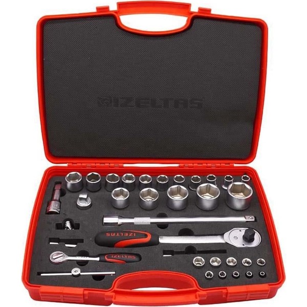İzeltaş Izeltas 1/2 - 1/4 Altı Köşe Kombine Lokma Takımı 35